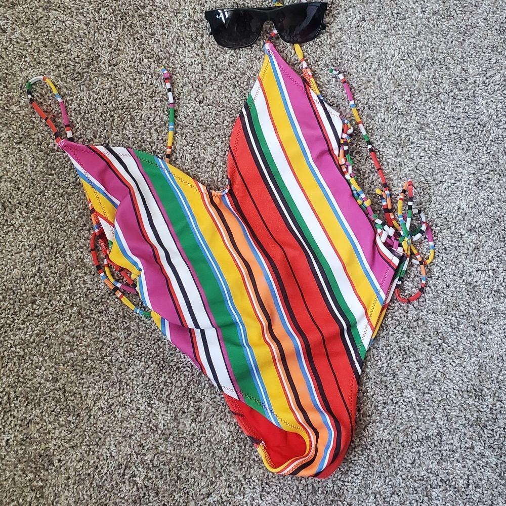 NWT ZARA Striped One Piece Swimsuit